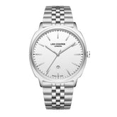 Lee Cooper Men's Analog Watch Silver Dial With Silver Metal Band,LC08255.330